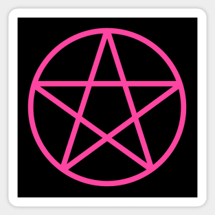 Pagan Wiccan Cheeky Witch® Pink Pentacle Sticker